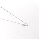 Fly the plane pendant with chain in White Gold