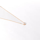 Heart of Hexagon pendant with chain in Rose Gold