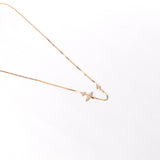 Fly the plane pendant with chain in Rose Gold