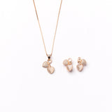Cat Eye World of hearts studded with cz Rose Gold