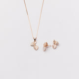 Cat Eye World of hearts studded with cz Rose Gold