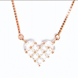 Heart Shaprd  Pendant Chain in Rose Gold