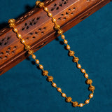 Deep Nakas With Pearls Chain 24kt Gold Polish