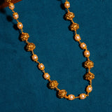 Deep Nakas With Pearls Chain 24kt Gold Polish