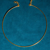 Plain Kante Necklace 24kt Gold Polish