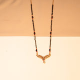 Red And Black Beed Cz Studed Magalsuthra Chain