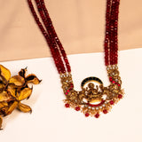 Mahalakshmi Long Ruby Necklace